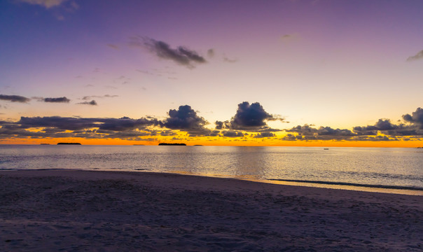 夕陽美景 大海落日黃昏