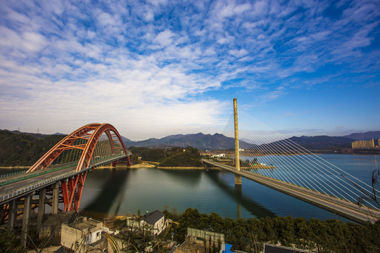 黃山太平湖雙橋