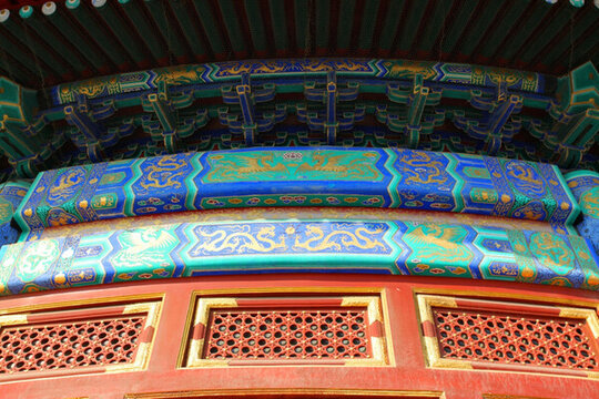 雕梁畫(huà)棟 圖案 柱子