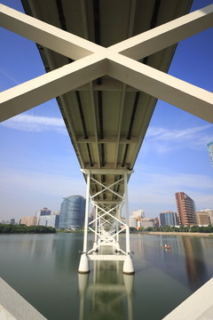 藍(lán)天下的澳門城市建筑