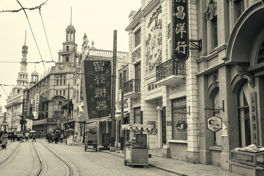 老上海 舊上海  大畫(huà)幅