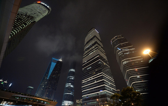 上海市商業(yè)中心夜景