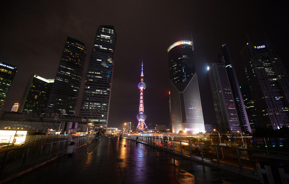 上海市商業(yè)中心夜景