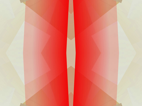 紅色立體幾何抽象拼接面電腦圖案