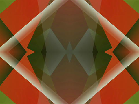紅色立體幾何拼接抽象電腦圖案