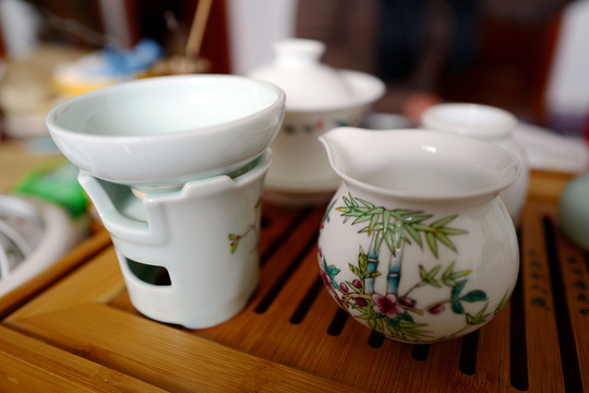 茶道 茶具 茶杯 靜物 背景