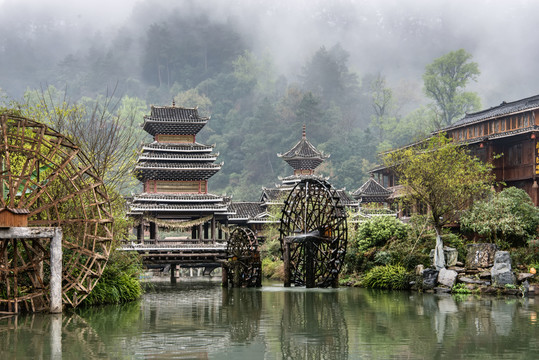 黎平肇興侗寨風(fēng)雨橋