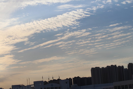城市天空 傍晚 天空云彩