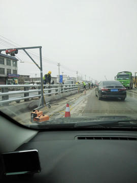 路 公路 堵車 交通 施工