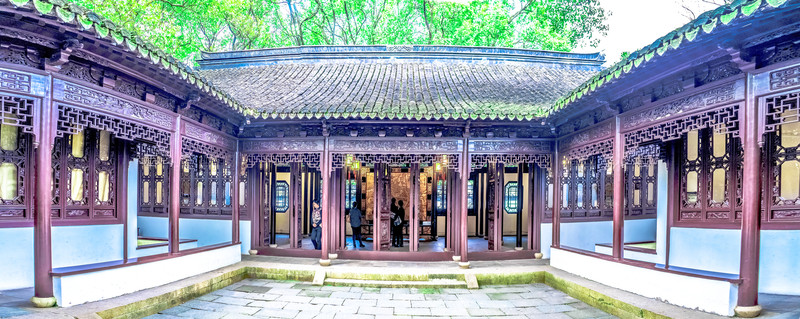 中式庭院門窗 大畫幅高清