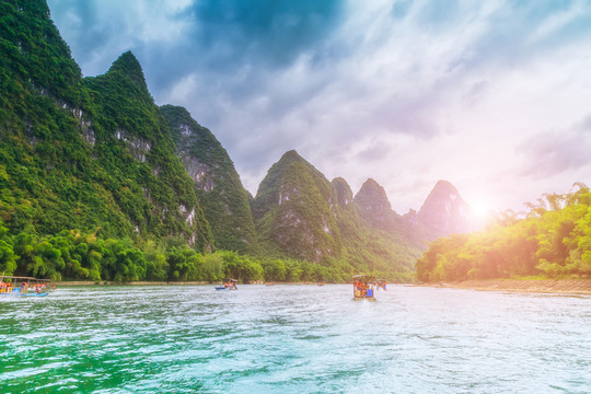桂林陽朔 漓江山水風(fēng)光