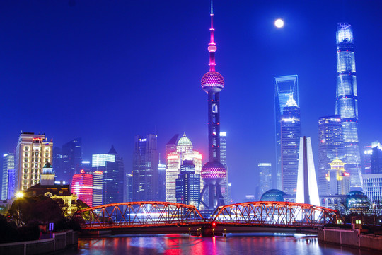 月夜璀璨上海灘