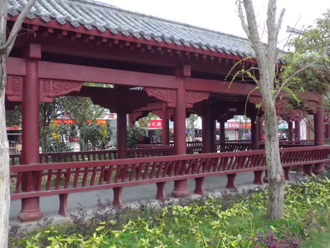 江邊走廊建筑