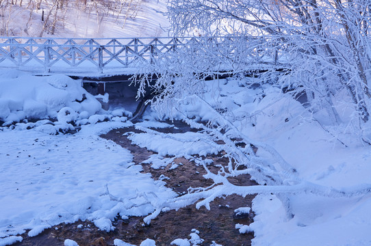吉林長白山冬天雪景