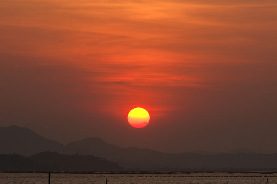 廣東惠州鹽洲島海島日落