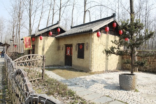 古代農(nóng)家小院場景