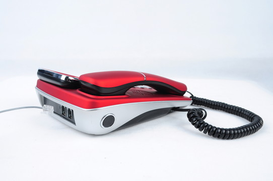 紅色電話機(jī) 家居 家用電器