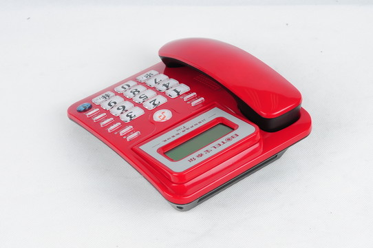 紅色電話機(jī) 辦公用品 座機(jī)
