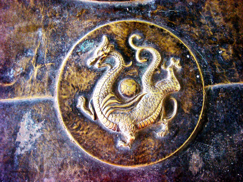 銅雕刻龍 神獸 龍雕
