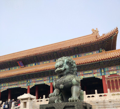 北京故宮太和門 銅獅子