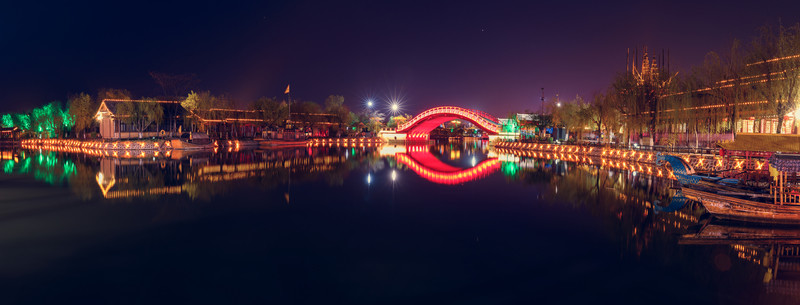 清明上河園虹橋夜景高清圖
