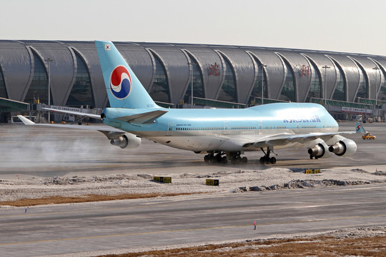 大韓航空 波音747 沈陽(yáng)機(jī)場(chǎng)
