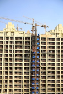 在建樓房建筑外立面
