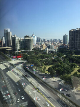 高樓景色俯視圖