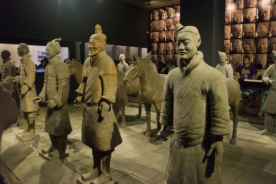 陜西西安文物兵馬俑人物俑