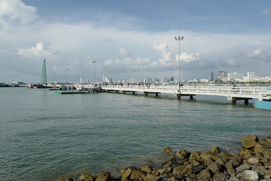 芭提雅 海邊 港口 泰國 風景