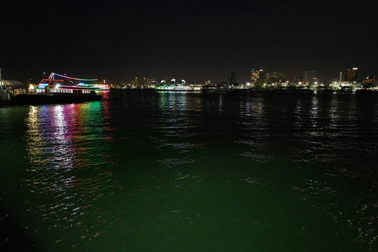 芭提雅 夜景 海邊 港口 泰國