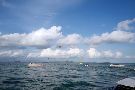 芭提雅 游艇 金沙島 海邊 藍(lán)