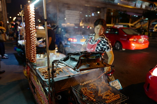 曼谷 夜景 街道 城市 社區(qū)