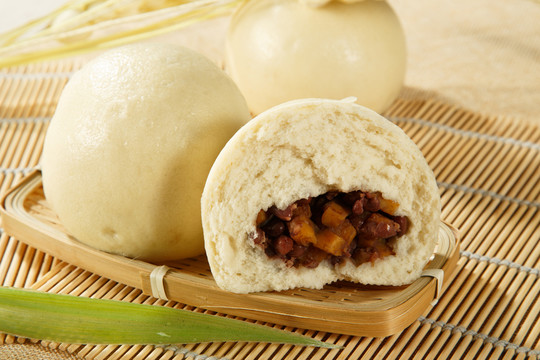 豆沙包饅頭高清圖