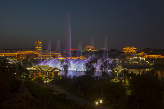 夜景噴泉 音樂噴泉