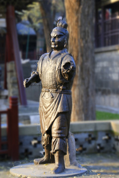 晉祠金人臺 鐵人雕像