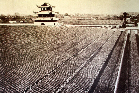 南京 江南貢院 黑白照片