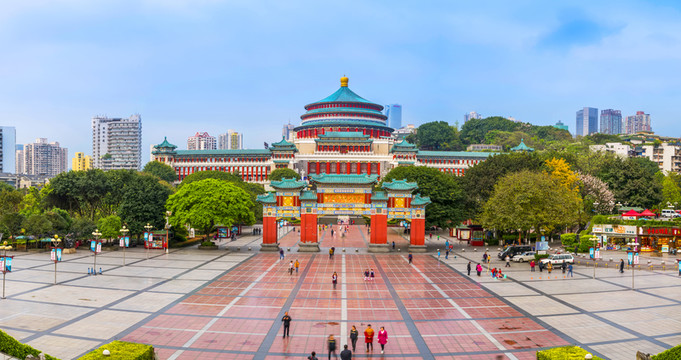 重慶大禮堂全景 大畫幅