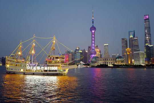 上海外灘 夜景 上海 上海市