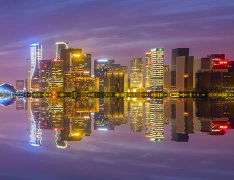 杭州錢江新城夜景 大畫幅