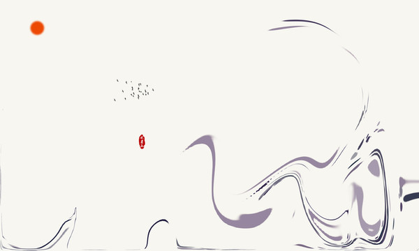 沙發(fā)背景水墨裝飾畫