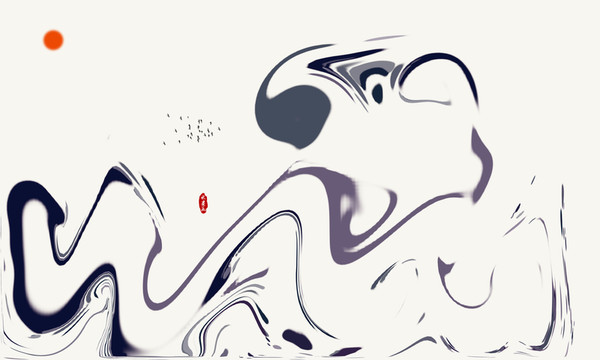 沙發(fā)背景水墨裝飾畫