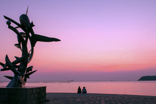 海邊落日 夕陽(yáng) 晚霞 海濱