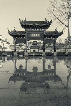 南京夫子廟秦淮河老照片