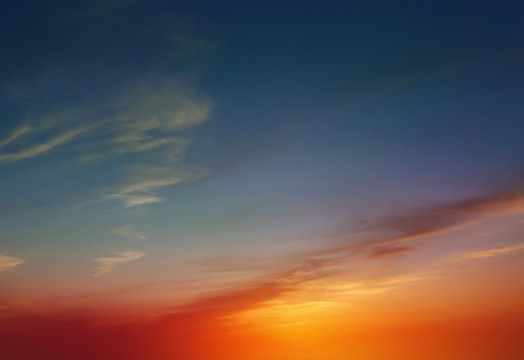 夕陽晚霞天空