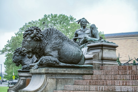 北美 美國(guó) 費(fèi)城 街景 博物館