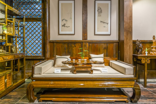 中式書房金絲楠木家具