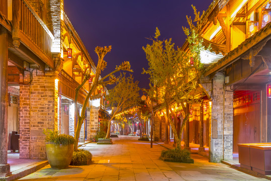 成都古鎮(zhèn)夜景 高清大畫幅