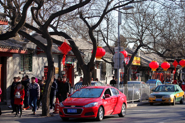 北京 春节 红灯