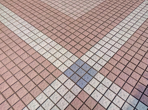 彩色方塊地面磚